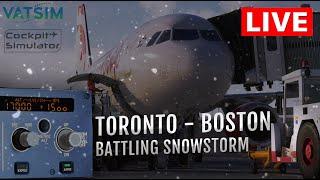  Battling a Boston Snowstorm | A320 with SayIntentions.AI | CYYZ to KBOS