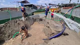 Quá trình bơm cát xà lan không có máy bơm(Tập 1)Sand pumping process of barge without pump(Volume 1)