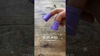 DIY PAPER BOOTS ORIGAMI TUTORIAL PAPERCRAFT IDEA | ORIGAMI WORLD PAPER BOOTS FOLDING EVERY DAY