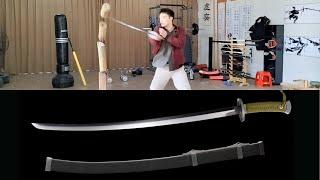 LK Chen Sword Qi Jia Wo Yao Dao test cut 戚家倭腰刀