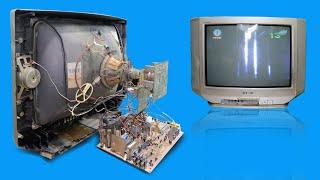 Restoration old TV and Repair old SONY Television Success