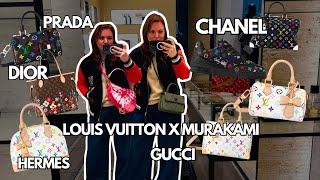 LOUIS VUITTON MURAKAMI COLLECTION LUXURY SHOPPING VLOG! & Chanel, Gucci, Dior, Prada, Hermes ...