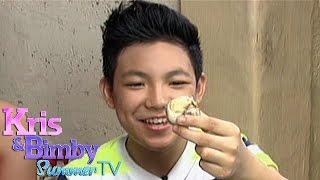 Darren eats 'balut' on Kris TV