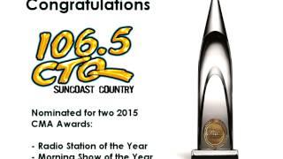 WCTQ - NOMINATED FOR TWO  CMA AWARDS