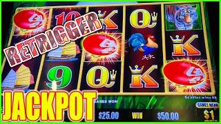 I Can't Believe This RETRIGGERS Paid a JACKPOT on Million Dollar Dragon Link Panda Magic Slot