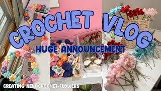 ️I HAVE A BIG ANNOUNCEMENT️Vlog #73  Packaging Orders🩵 Crochet Vlog