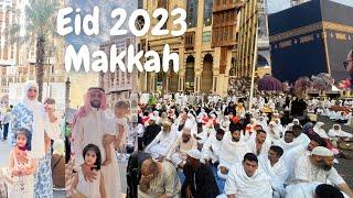 25 lack Logo k sath Eid Ki Namaz Parhi Eid ul Fitr Salah 2023 Makkah