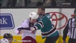 Derek Dorsett vs Colin White & Fedor Tyutin vs Justin Braun Jan 31, 2012