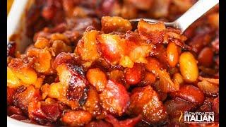 BBQ Oven Baked Beans with Bacon