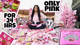 Using only *PINK* things for 24 hours!!! | Riya's Amazing World