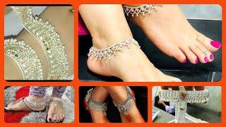 Most Beautiful Silver Payal Designs For Women/Ladies | Best Collection Of Silver Anklet |#harvistore