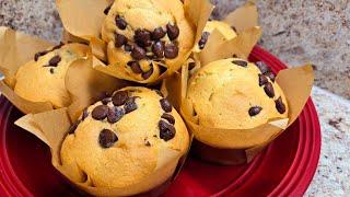 como hacer mantecadas rellenas con chispitas de chocolate