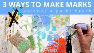 Exploring Abstract Art: Ditching the Brush for Creative Marks | Acrylic Painting | Mixed Media