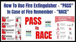 PASS Vs RACE || How To Use A Fire Extinguisher by PASS Method || In Case of Fire Remember "RACE"