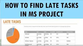 How to identify and show late tasks in MS Project | Project Management