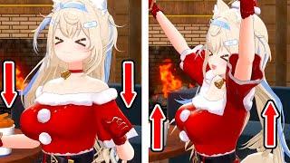 Fuwawa's Jiggle Physics Are Too Strong for Her New Christmas Outfit...【Hololive EN】