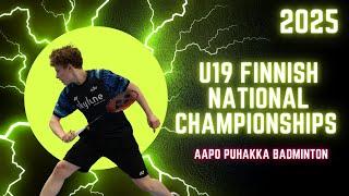 Badminton MS U19 Aapo Puhakka vs  Iisak Melleri Finnish National Championship 2025 Badminton Match