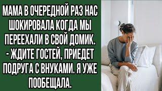 мама в очередной раз нас шокировала когда мы переехали в свой домик.    - ждите гостей, приедет...