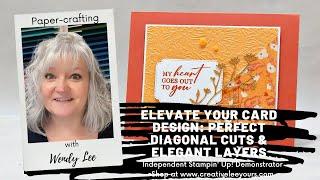 Elevate Your Card Design: Perfect Diagonal Cuts & Elegant Layers