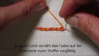 Kettenstich Stick-Stich Tutorial