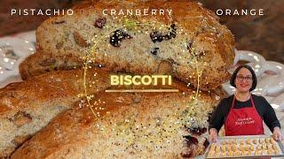 Pistachio Cranberry Orange Biscotti - Delicious cookie for the holidays - Easy Recipe to make.