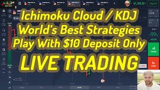 Simple Profits Strategy 100% Winning | Live Trading | Binary Options Iq | Ichimoku KDJ Best Signals