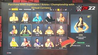 WWE 2K22 : How to Buy WWE Superstars / Arena / Championship with Virtual Currency