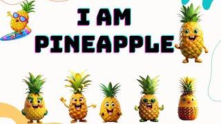 I am Pineapple - Fruits day topic for kids - Learn about pinapple - healthy fruit - kids video