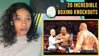 "20 Incredible BOXING Knockouts" (KO artists) | sports reaction