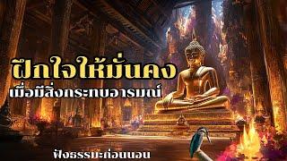 ฝึกใจให้มั่นคงเมื่อมีสิ่งกระทบอารมณ์ | ฟังธรรมะก่อนนอน