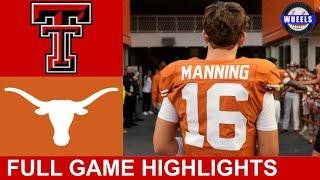 #7 Texas vs Texas Tech (Arch Manning College Debut) | Week 13 | 2023 College Football Highlights