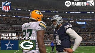 Madden 24 Cowboys vs Packers Potential Wildcard Playoff Game Full Simulation 2024 PS5 4K Game Play.