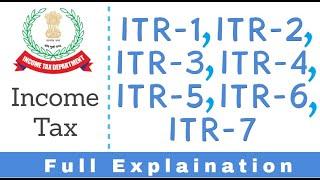 ITR Forms Explained | Income Tax Return Forms  [ITR-1, ITR-2, ITR-3, ITR-4, ITR-5, ITR-6, ITR-7]