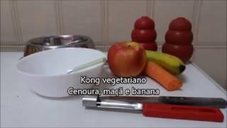 Maçã cenoura e banana - receita kong