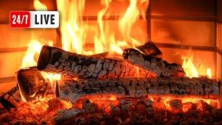  FIREPLACE 4K (LIVE 24/7). Relaxing Fireplace with Burning Logs and Crackling Fire Sounds