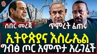 ETHIOPIA I ETHIOPIA NEWS የኢትዮጵያና እስራኤል ጥምረት II ግብፅ ጦር አምጥታ አራገፈች II የቀጠናው ውጥረት