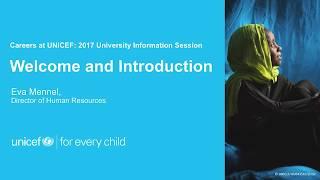 UNICEF 2017 University Career Event - Opening Speech