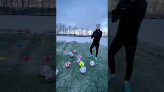 When you want to train, but the pitch is COVERED in snow