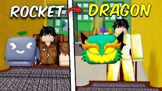 Trade from ROCKET to DRAGON on BLOX FRUITS (this is nonsense...)