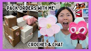 Pack Orders With Me (ASMR)  My First Tapestry Crochet Project, & New Patterns! Crochet & Chat Vlog