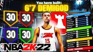 FIRST EVER 6'7 REBIRTH BUILD WILL BREAK NBA 2K22! DEMIGOD PLAYMAKING GLASS CLEANER! Best Build 2k22