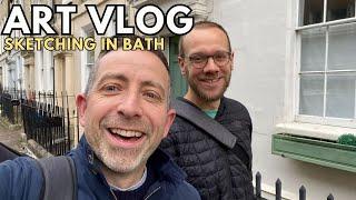 Art Vlog - Colin and Toby Sketch in Bath - Running a Workshop