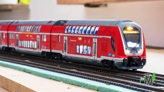 First train rides on the H0 model railroad