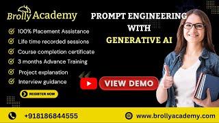 Generative AI Training in Hyderabad - Prompt Engineering || Brolly Academy