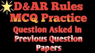 D&AR Rules Of Indian Railway MCQ|LDCE Railway Exam|Welfare Inspector in Railway Question Paper