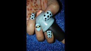Easy Polka Dotted Nail Art