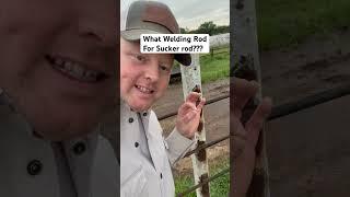 Welding Sucker Rod on Pipe Fence #pipefence #rigwelder