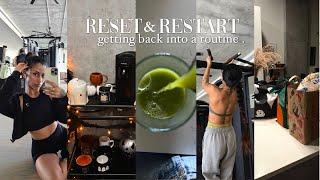 Reset & Restart + Get back into a routine with me | October coffee bar, juicing, working out + plan