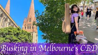 Busking and exploring in Melbourne's CBD | What equipment do I use for busking? | VLOG