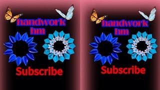 beautiful blue colour flower wall hanging craft/handwork hm #videos